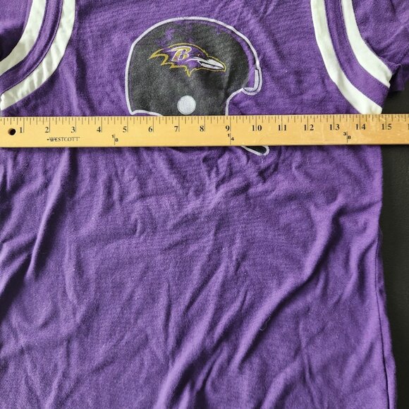 Baltimore Ravens T-Shirt NFL Team Apparel Purple Crew Neck Womens Size Large EUC - Picture 8 of 9